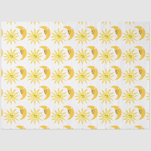 Papier Mousseline Joyeux dénouement soleil et lune (Recto)