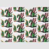 Papier Mousseline Joyeux dragon de Noël (Recto)