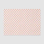 Papier Mousseline Joyeux et brillants Pois orange sur blanc (Recto)