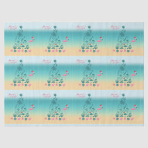 Papier Mousseline Joyeux Et Lumineux Noël De Plage