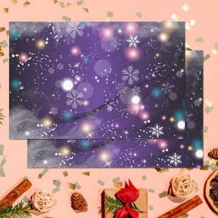 Papier Mousseline Joyeux et violet de Noël de Noël d'hiver Wonderlan