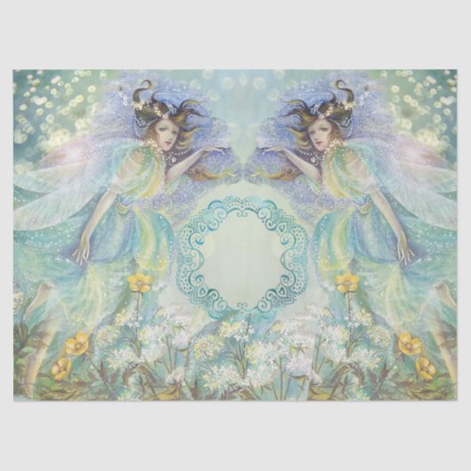 Papier Mousseline Joyeux Fairy Vintage Composite (Recto)