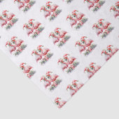 Papier Mousseline Joyeux Flamants roses roses de Noël (Détail)