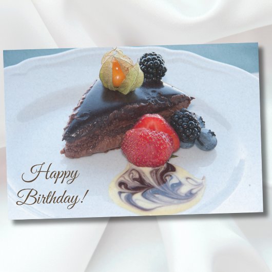 Papier Mousseline Joyeux gâteau au chocolat pour anniversaire