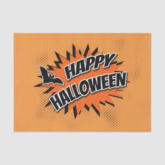 Papier Mousseline Joyeux Halloween (Recto)
