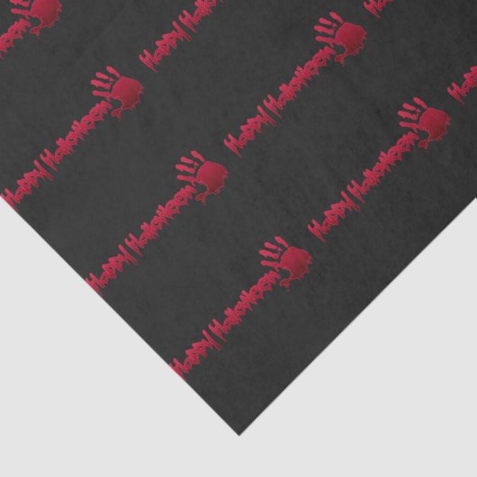 Papier Mousseline Joyeux Halloween à la main (Détail)