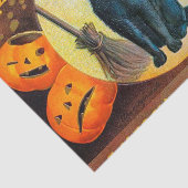 Papier Mousseline Joyeux Halloween chat de Falln (Détail)