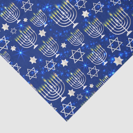 Papier Mousseline Joyeux Hanoukka Modern (Détail)