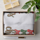 Papier Mousseline Joyeux Joyeux Joyeux Noël Tissu Papier (Cadeau)