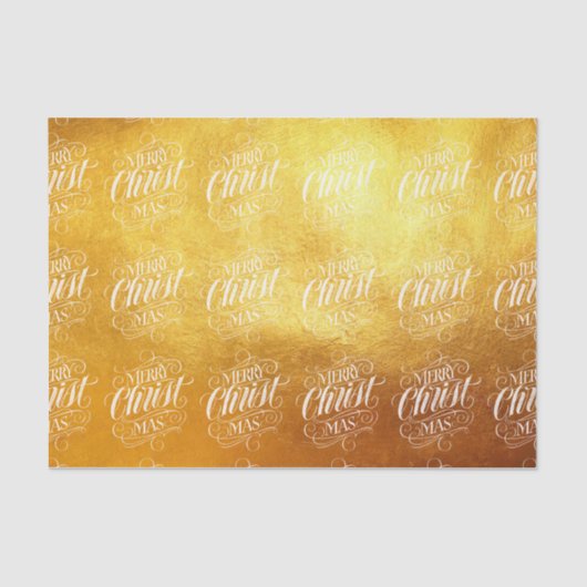 Papier Mousseline Joyeux Joyeux Noël de luxe Script religieux (Recto)