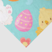 Papier Mousseline Joyeux Lapin De Pâques Et Poulet (Détail)