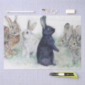 Papier Mousseline Joyeux lapins de Pâques (Artisanat)
