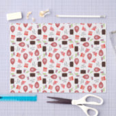 Papier Mousseline Joyeux Motif d'anniversaire en papier de tissus ro (Artisanat)