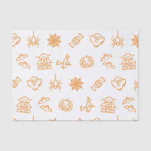 Papier Mousseline Joyeux motif déplaisant d'Halloween