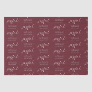 Papier Mousseline Joyeux Motif Joyeux Noël Nom Bourgogne