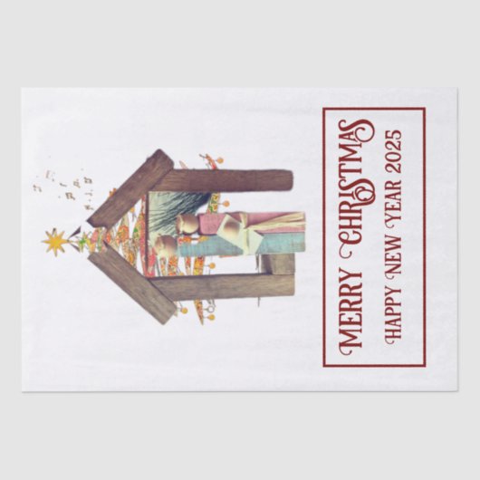 Papier Mousseline Joyeux Noël ! (Recto)