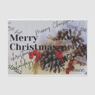 Papier Mousseline Joyeux Noël