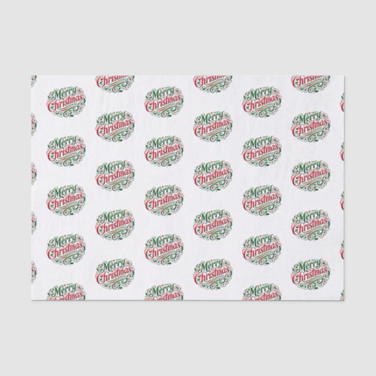 Papier Mousseline Joyeux Noël (Recto)