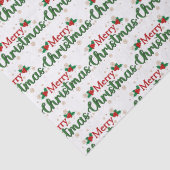 Papier Mousseline Joyeux Noël  (Détail)