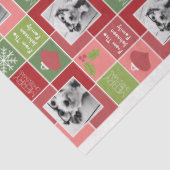 Papier Mousseline Joyeux Noël avec 2 photos et salutation personnali (Détail)