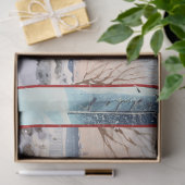 Papier Mousseline Joyeux Noël Cape Cod House Snow Snowy Trees (Cadeau)