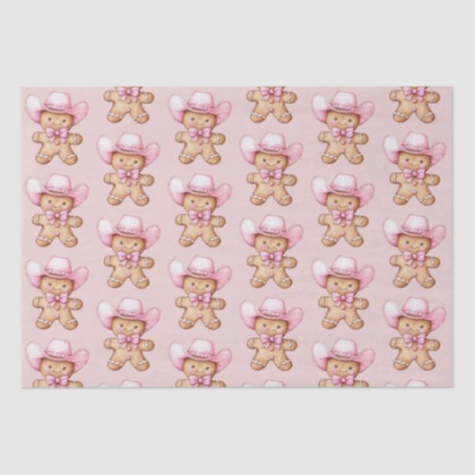 Papier Mousseline Joyeux Noël de fille en pain d'épice (Recto)