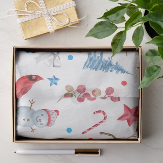 Papier Mousseline Joyeux Noël Design 3 (Cadeau)