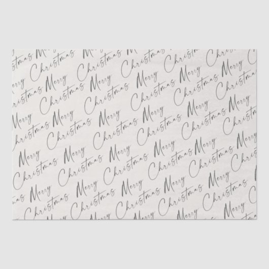 Papier Mousseline Joyeux Noël écriture simple manuscrite (Recto)