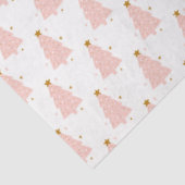 Papier Mousseline Joyeux Noël en arbre rose (Détail)