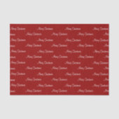 Papier Mousseline Joyeux Noël en rouge (Recto)