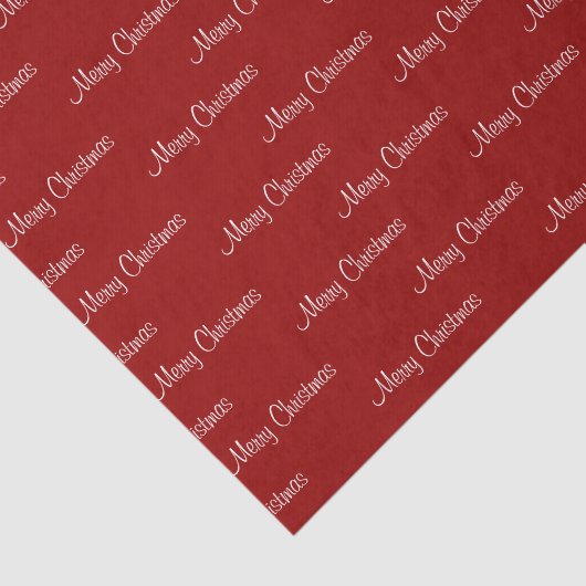 Papier Mousseline Joyeux Noël en rouge (Détail)