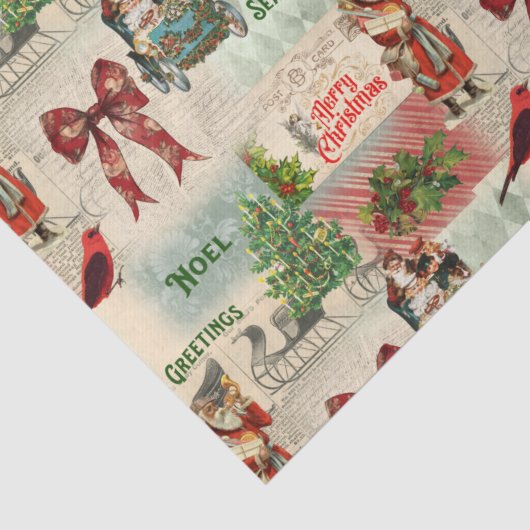 Papier Mousseline Joyeux Noël et Joyeuses Fêtes (Détail)