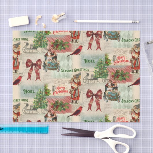 Papier Mousseline Joyeux Noël et Joyeuses Fêtes (Artisanat)