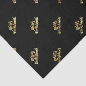 Papier Mousseline Joyeux Noël étoile Noir Typographie (Détail)