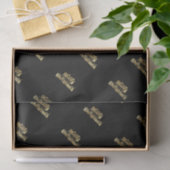 Papier Mousseline Joyeux Noël étoile Noir Typographie (Cadeau)