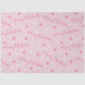 Papier Mousseline Joyeux Noël étoile rose Noël (Recto)