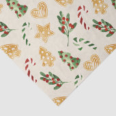 Papier Mousseline Joyeux Noël Gingerbread Cookies, Mistletoe, Pi (Détail)