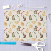 Papier Mousseline Joyeux Noël Gingerbread Cookies, Mistletoe, Pi (Artisanat)