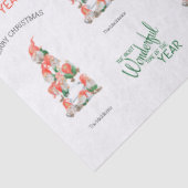 Papier Mousseline Joyeux Noël Gnomes Arbre Merveilleux Temps Année (Détail)