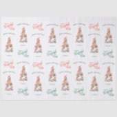 Papier Mousseline Joyeux Noël Gnomes Arbre Merveilleux Temps Année (Recto)