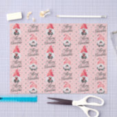 Papier Mousseline Joyeux Noël Gnomes Et Points Papier Tissu (Artisanat)