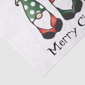 Papier Mousseline Joyeux Noël Gnomes Rouge Vert (Détail)