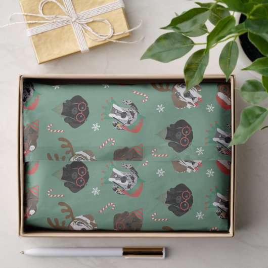 Papier Mousseline Joyeux Noël Grands Chiens Danois (Cadeau)