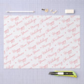 Papier Mousseline Joyeux Noël Joyeux Joyeux Joyeux Vacances Pink Scr (Artisanat)