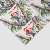 Papier Mousseline Joyeux Noël Koala assis à Gumtree (Détail)