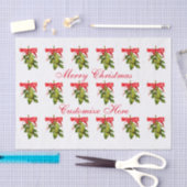 Papier Mousseline Joyeux Noël mistletoe Papier Tissu (Artisanat)
