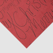 Papier Mousseline Joyeux Noël moderne Typographie Script (Détail)