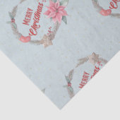 Papier Mousseline Joyeux Noël Motif de couronne (Détail)