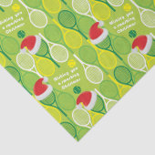 Papier Mousseline 🎄 Joyeux Noël 🎾 motif de tennis  (Détail)