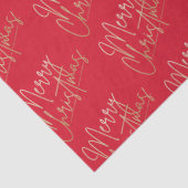 Papier Mousseline Joyeux Noël or sur Rouge (Détail)